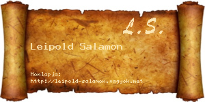 Leipold Salamon névjegykártya